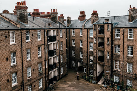 A group of buildings with many balconies